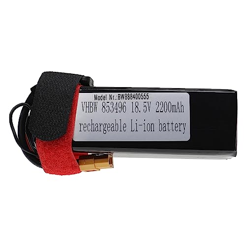 vhbw Akku kompatibel mit XT60 Stecker für Modellbau z.B. Racing Car, Helikopter, Flugzeug (2200mAh, 18,5V, Li-Polymer) von vhbw