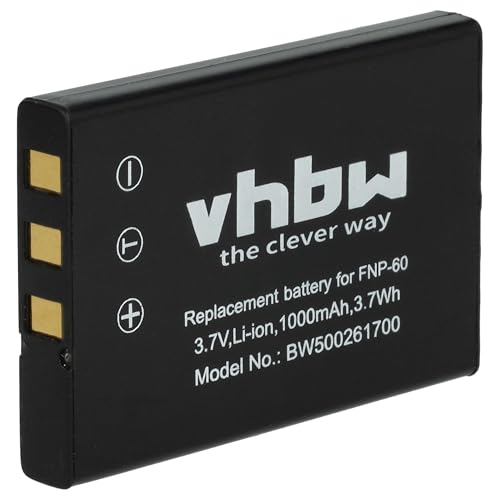 vhbw Akku kompatibel mit Yakumo Mega-Image 34, 37, 47 Kamera (1000mAh, 3,6V, Li-Ion) von vhbw