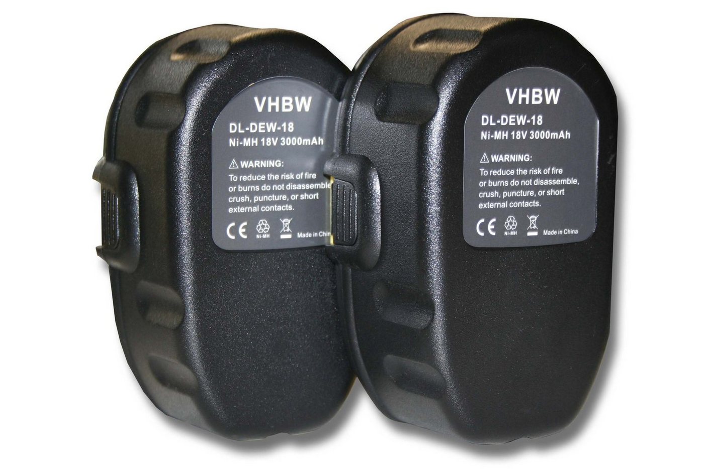 vhbw Akku passend für Kompatibel mit DeWalt DW938K, DW959K-2, DW960, DW960B, DW960K, DW960K-2, DW987 Elektrowerkzeug (3000mAh, 18V, NiMH) 3000 mAh von vhbw