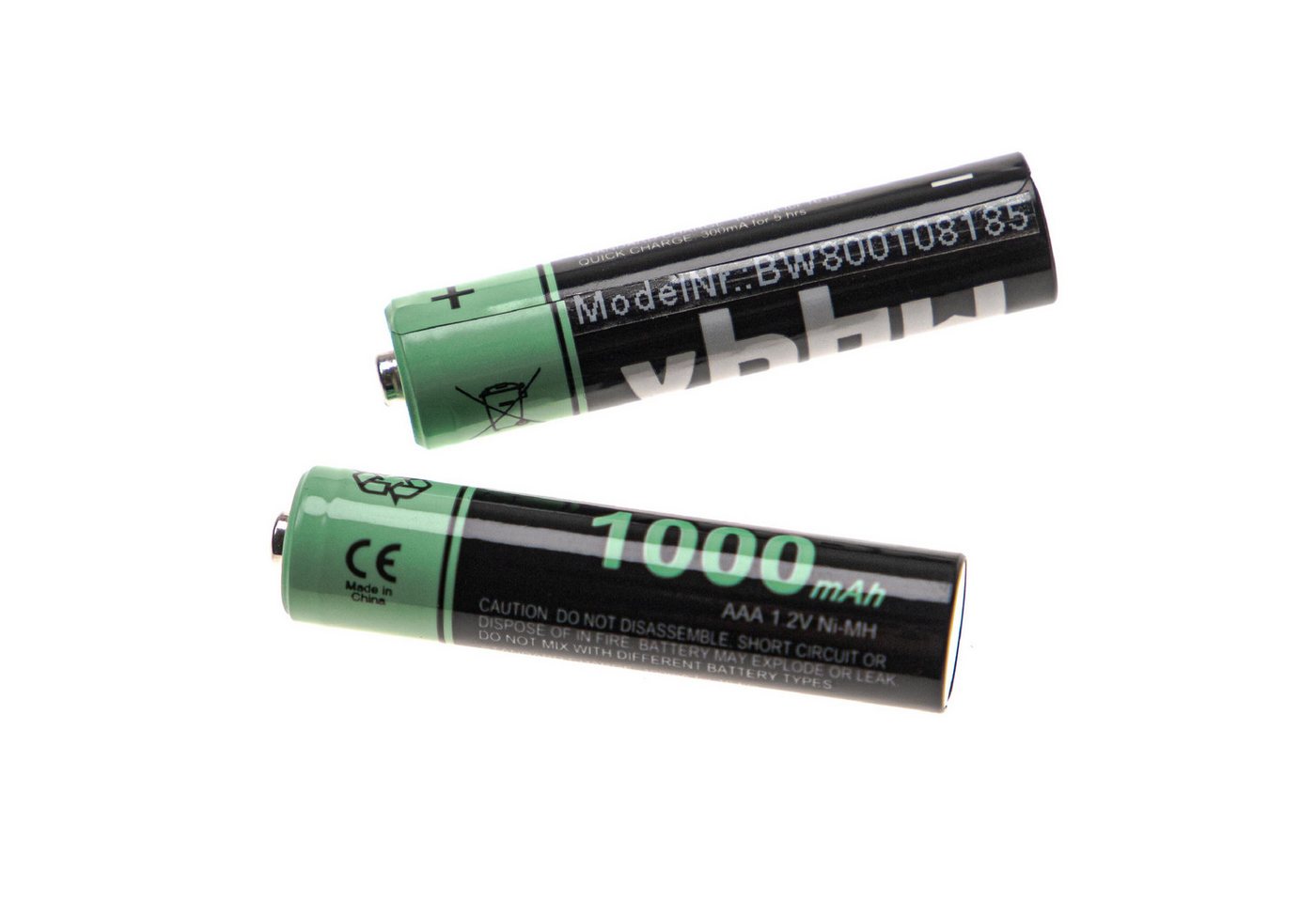 vhbw Akku passend für Kompatibel mit Panasonic KX-TG6521, KX-PRS110, KX-PRW120, KX-TG1611 (1000mAh, 1,2V, NiMH) 1000 mAh von vhbw