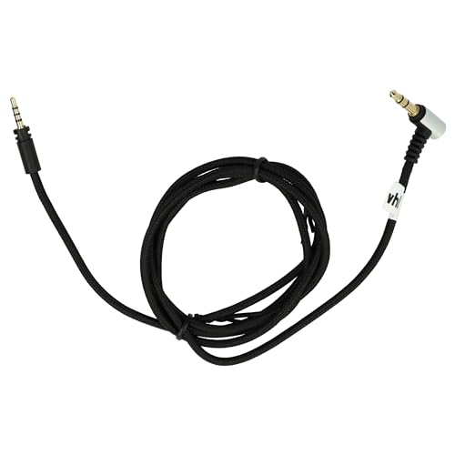 vhbw Audio AUX Kabel Ersatz für Sennheiser 564549 für Kopfhörer - Audiokabel 3,5 mm Klinkenstecker, 120 cm, Schwarz von vhbw