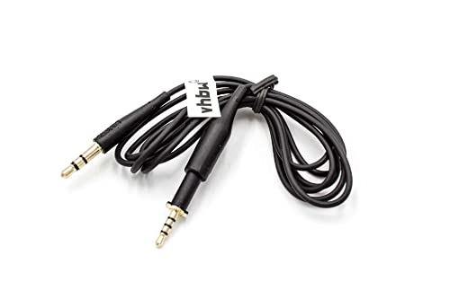 vhbw Audio AUX Kabel auf 3,5mm Klinkenstecker kompatibel mit AKG K430, K450, K451, K452, K480, K490, K495, Q460 Kopfhörer, 110cm von vhbw