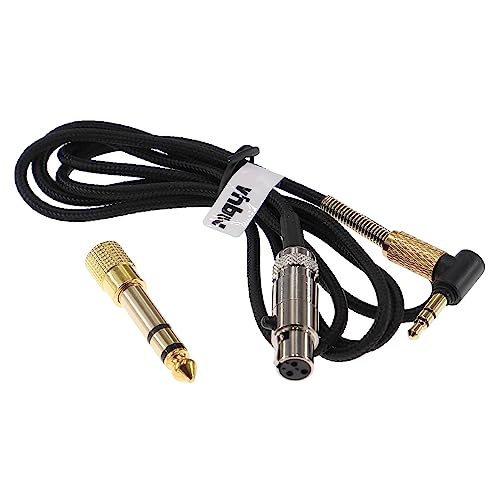 vhbw Audio AUX Kabel kompatibel mit AKG K240 Studio Kopfhörer - Audiokabel 3,5 mm Klinkenstecker auf 6,3 mm, 1,2 m, Schwarz von vhbw