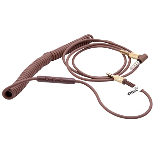 vhbw Audio AUX Kabel kompatibel mit Marshall Kilburn, Kilburn 2 Kopfhörer - Audiokabel 3,5mm Klinkenstecker, 150-230 cm, Gold/Braun von vhbw