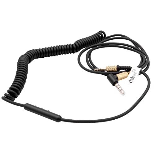 vhbw Audio AUX Kabel kompatibel mit Marshall Kilburn, Kilburn 2 Kopfhörer - Audiokabel 3,5mm Klinkenstecker, 150-230 cm, Gold/Schwarz von vhbw