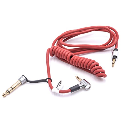 vhbw Audio AUX Kabel kompatibel mit Monster Beats by Dr. Dre Beats EP Kopfhörer - Audiokabel 3,5 mm Klinkenstecker auf 6,3 mm, 150 cm Rot von vhbw