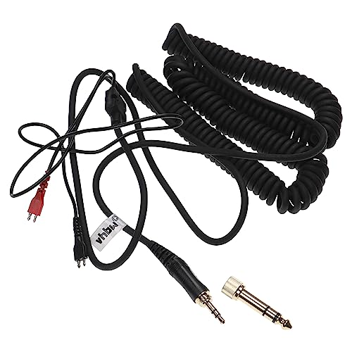 vhbw Audio AUX Kabel kompatibel mit Sennheiser HD 530 II, HD 540 Kopfhörer - Audiokabel 3,5 mm Klinkenstecker auf 6,3 mm, 1,5-4 m, Schwarz von vhbw