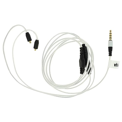 vhbw Audio AUX Kabel kompatibel mit Sony HA-FX850, XBA-A2, XBA-A3, XBA-H2, XBA-H3 Kopfhörer - Audiokabel 3,5 mm Klinkenstecker, 120 cm, Silber von vhbw