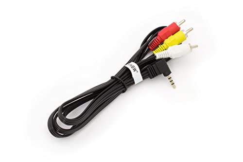 vhbw Audio Video AV Composite Kabel kompatibel mit Canon Elura FS10, FS100, FS11, FS20, FS200, FS21, FS22, GL1, GL2 Kamera, Digitalkamera von vhbw