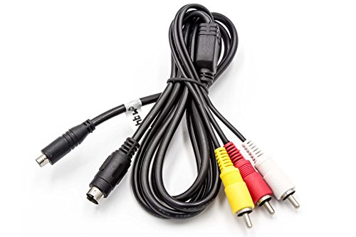 vhbw Audio Video AV Composite Kabel kompatibel mit Sony DCR-HC51, DCR-HC51E, DCR-HC53, DCR-HC53E, DCR-HC62, DCR-HC62E Kamera, Digitalkamera von vhbw