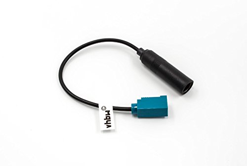 vhbw Autoradio Adapter kompatibel mit Audi ab BJ 2002 - Antennenadapter Fakra (f) zu DIN (m) 150 Ohm von vhbw