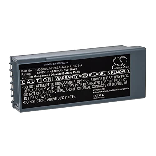 vhbw Batterie kompatibel mit Philips Defibrillator Hearstart Forunner II Medizintechnik (4200mAh, 12V, Li-MnO2) von vhbw