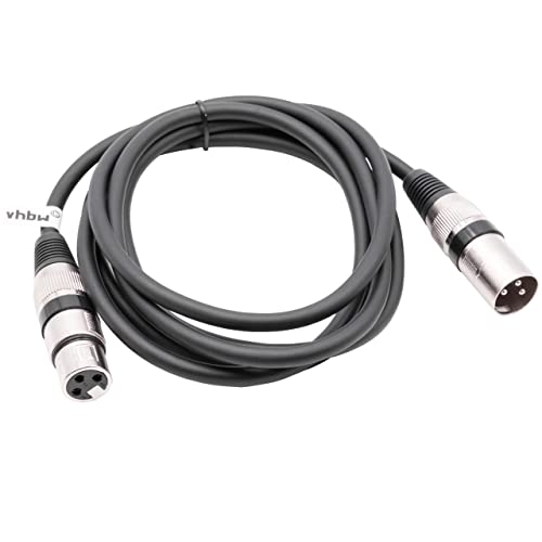 vhbw DMX-Kabel XLR Stecker auf XLR Buchse kompatibel mit Beleuchtung, Schweinwerfer, Bühnenlicht - 3-polig, PVC Kabel-Mantel, schwarz, 2m vhbw DMX-Kabel XLR Stecker auf XLR Buchse kompatibel mit Beleuchtung, Schweinwerfer, Bühnenlicht - 3-polig, PVC Kabel-Mantel, schwarz, 2m von vhbw