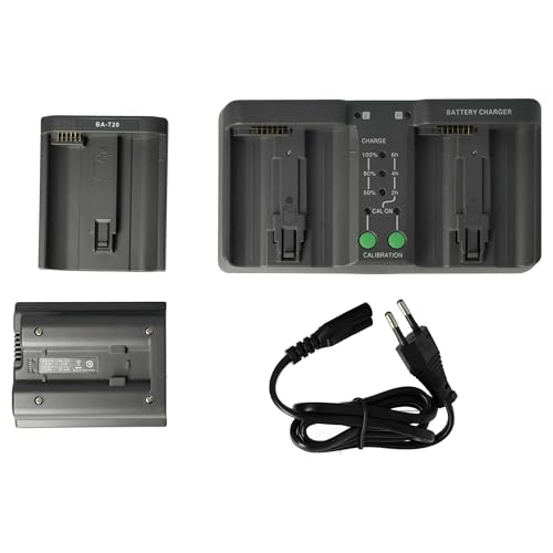 vhbw Dual Ladegerät für Nikon EN-EL18, EN-EL4, EN-EL4a, EN-EL4e - 220 V - Schwarz von vhbw
