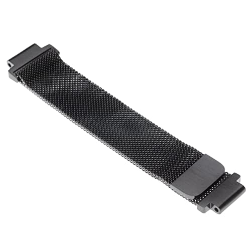 vhbw Edelstahl Ersatz Armband schwarz Magnetverschluss kompatibel mit Garmin Forerunner 220, 230, 235, 620, 630, 735 Smartwatch Fitness-Tracker von vhbw