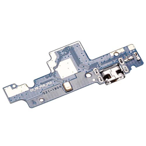 vhbw Ersatz Micro-USB-Ladebuchse mit Mikrofon Ersatz für Xiaomi C6_KB_PCB_V2.0 für Smartphone, Silber von vhbw