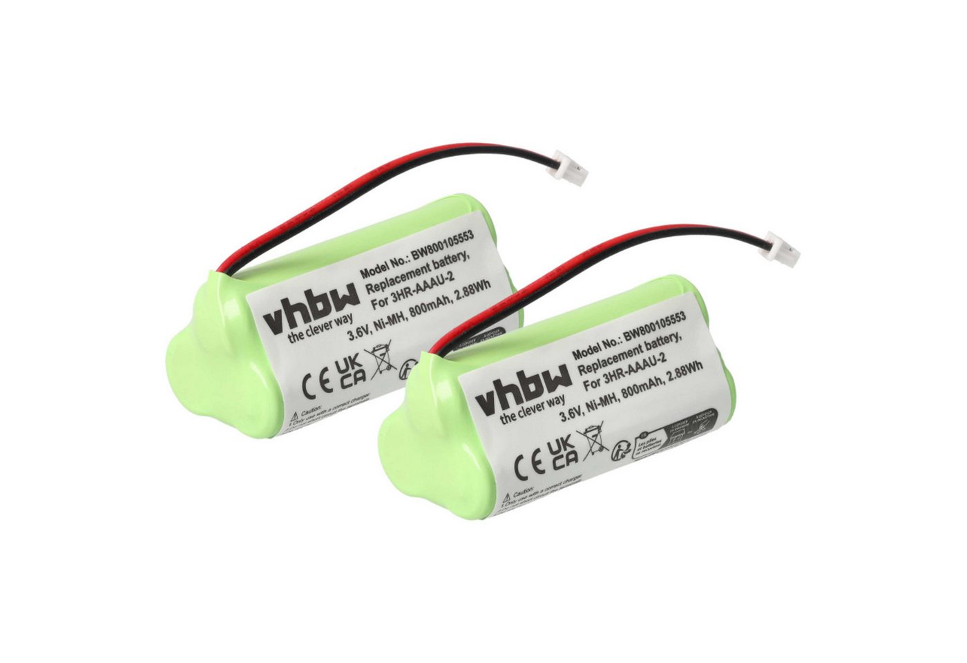 vhbw Ersatz für 3HR-AAAU-2 für Festnetz & DECT (700 mAh, 3,6 V, NiMH) Akku NiMH 700 mAh von vhbw