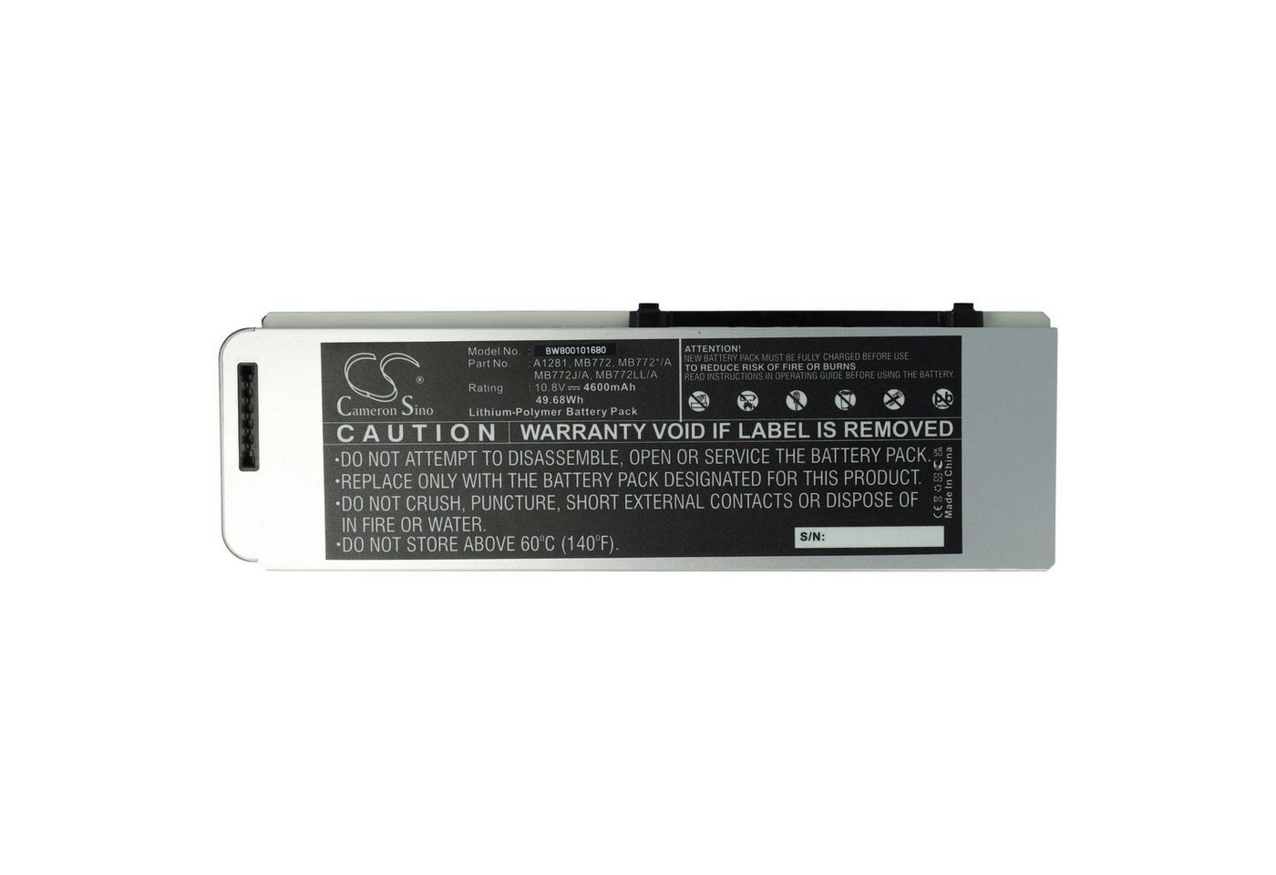 vhbw Ersatz für Apple MB772, MB772LL/A, MB772J/A, MB772*/A für Laptop-Akku Li-Ion 4400 mAh (10,8 V) von vhbw