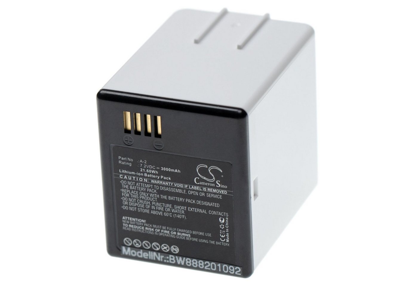 vhbw Ersatz für Arlo A-2 für Überwachungskamera (3000 mAh, 7,2 V, Li-Ion) Akku Li-Ion 3000 mAh von vhbw
