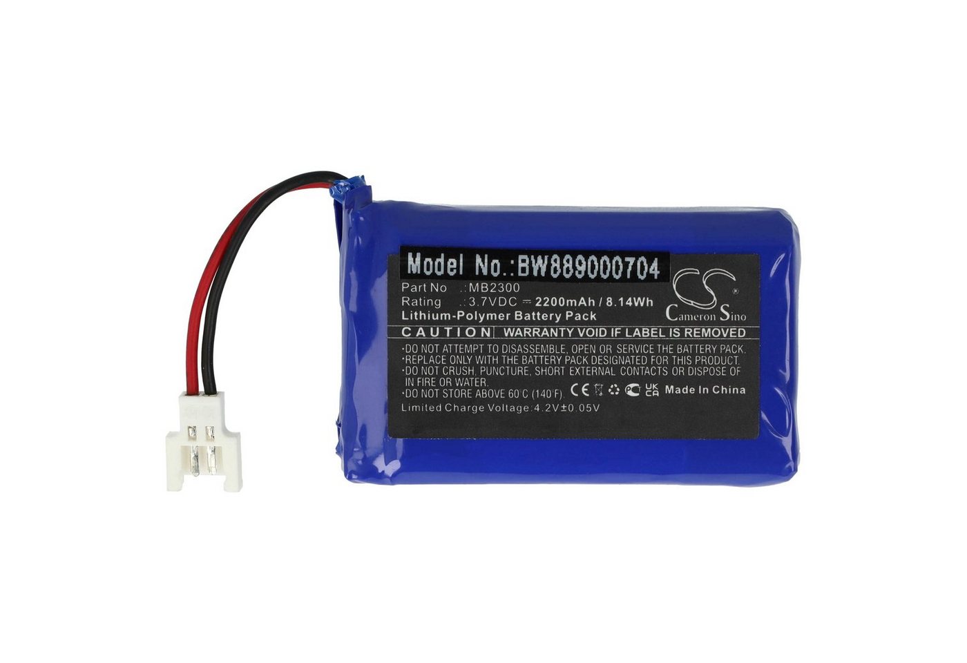 vhbw Ersatz für Breo MB2300, GB/T18287-2000 für Akku Li-Polymer 2200 mAh (3,7 V) von vhbw