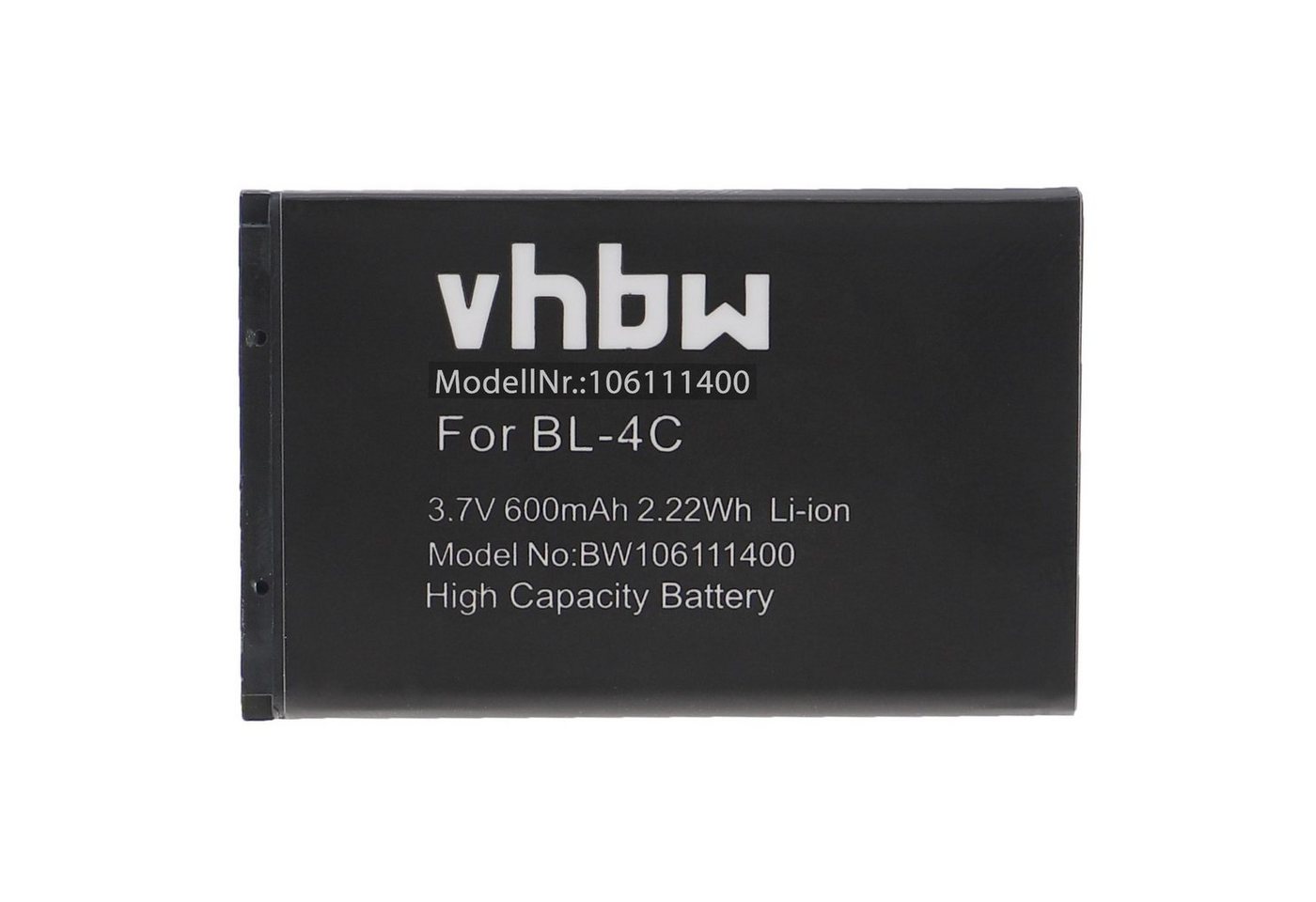 vhbw Ersatz für Brondi W11, W3 für Mobilfunk (600 mAh, 3,7 V, Li-Ion) Smartphone-Akku Li-Ion 600 mAh von vhbw