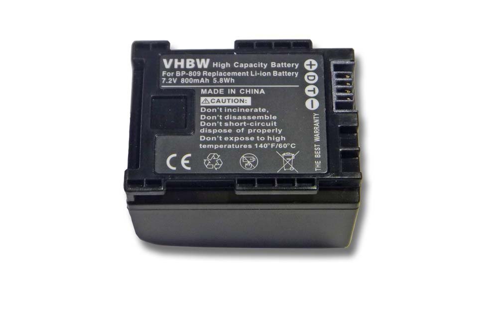 vhbw passend für Canon Vixia HFM400, HF M40, HF M32, HFM40, HFM301, HF Kamera-Akku Li-Ion 800 mAh von vhbw
