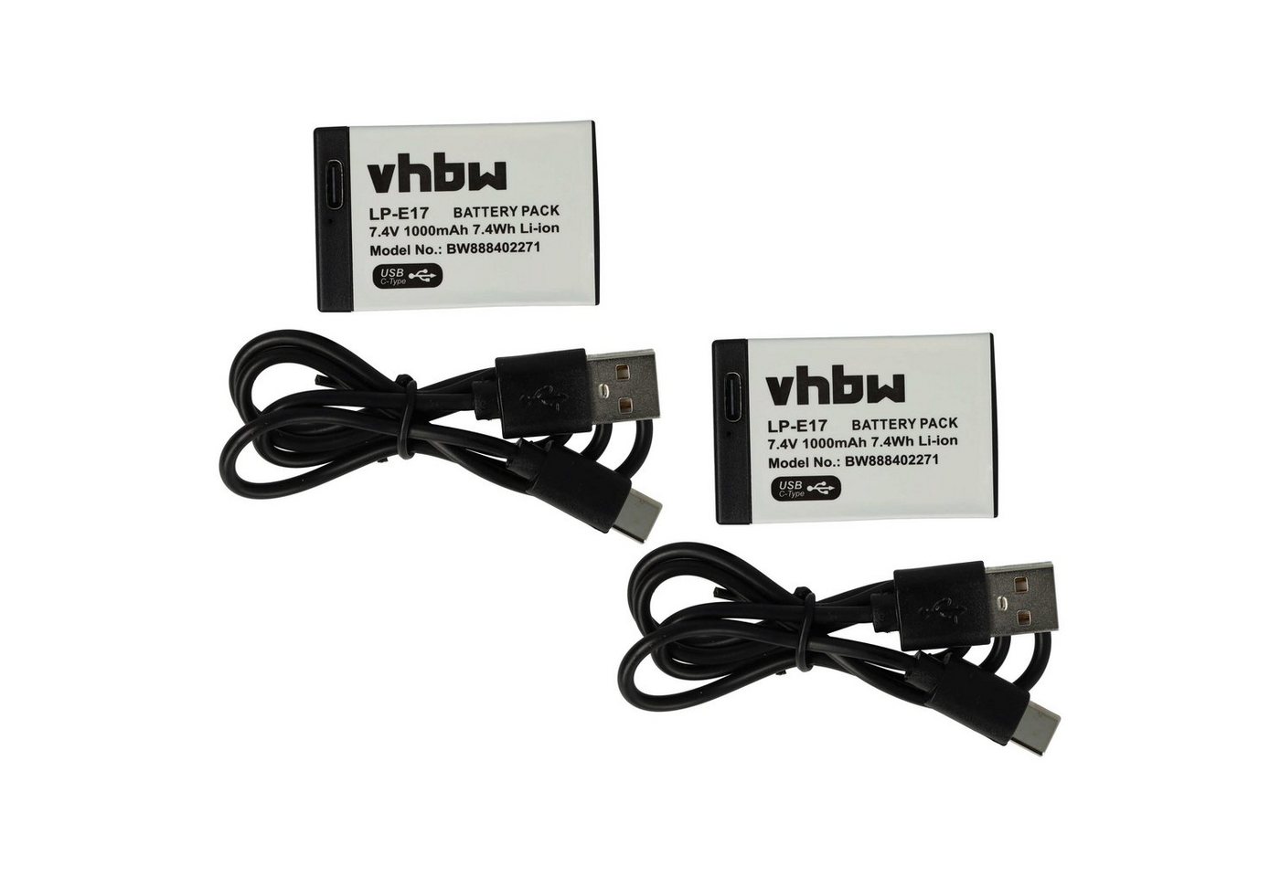 vhbw Ersatz für Canon LP-E17 für Digitalkamera / Kamera / Kompaktkamera Kamera-Akku Li-Ion 1000 mAh von vhbw