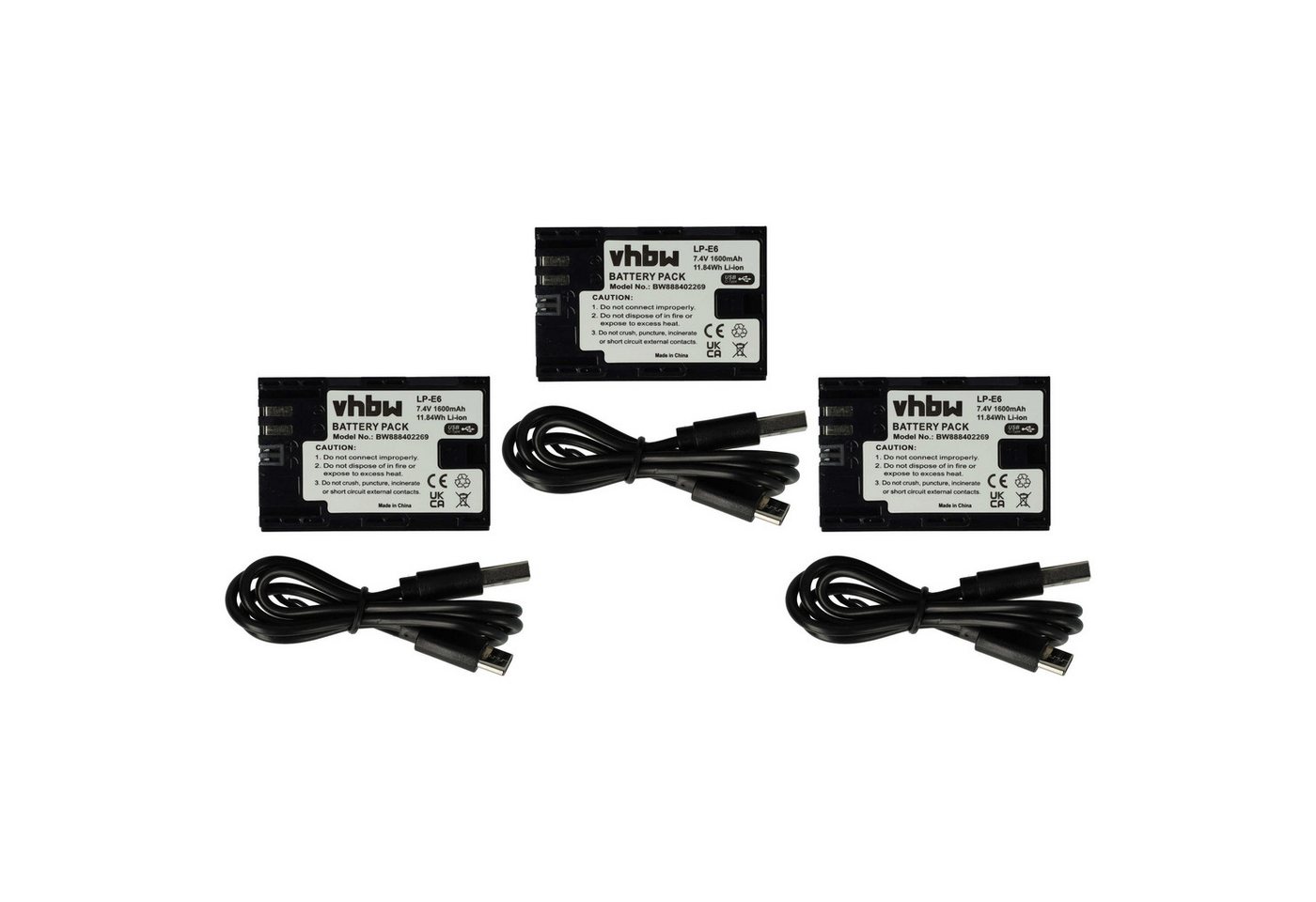 vhbw Ersatz für Canon LP-E6 für Digitalkamera / Kamera / Batteriegriff / Kamera-Akku Li-Ion 1600 mAh vhbw Ersatz für Canon LP-E6 für Digitalkamera / Kamera / Batteriegriff / Kamera-Akku Li-Ion 1600 mAh von vhbw