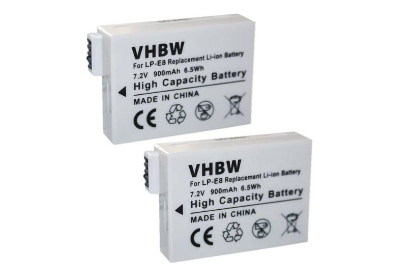 vhbw Ersatz für Canon LP-E8 für Kamera-Akku Li-Ion 900 mAh (7,2 V) von vhbw