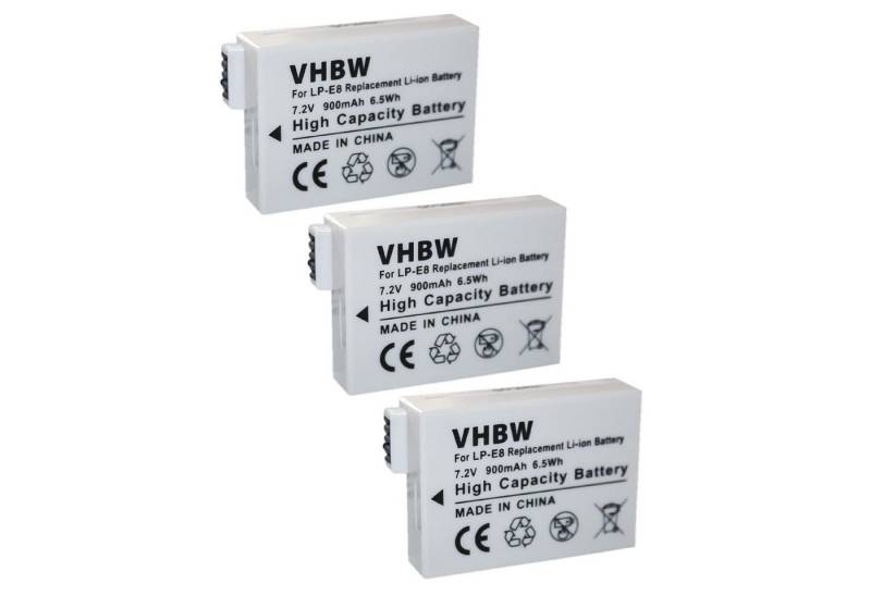 vhbw Ersatz für Canon LP-E8 für Foto / Kompaktkamera (900 mAh, 7,2 V, Kamera-Akku Li-Ion 900 mAh von vhbw