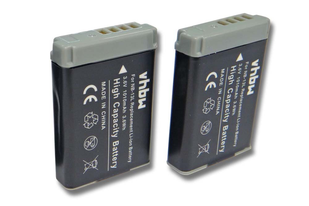 vhbw Ersatz für Canon NB-13L für Digitalkamera / Kamera (1010 mAh, 3,7 V, Kamera-Akku Li-Ion 1010 mAh von vhbw