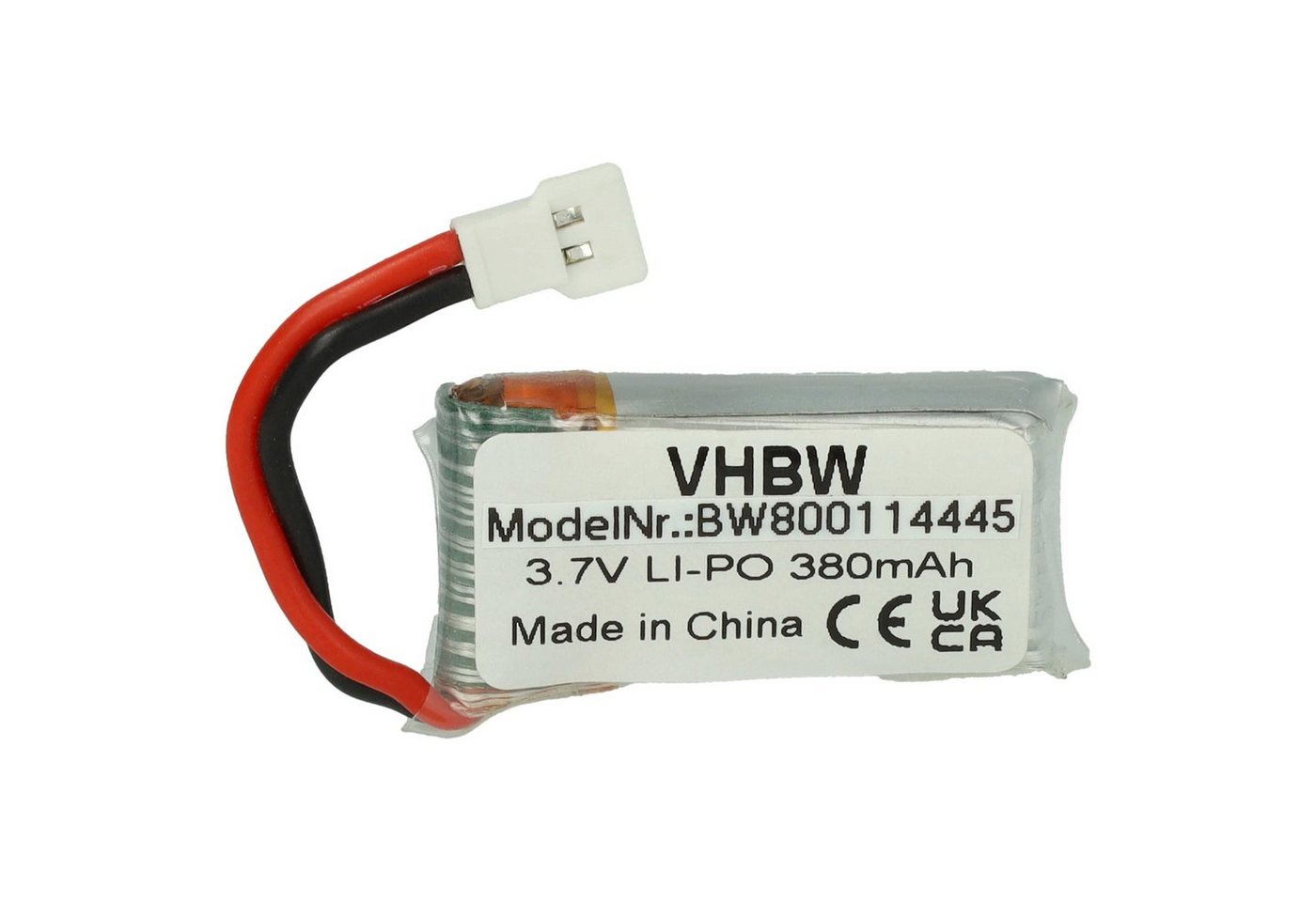 vhbw Ersatz für Carrera 370410144 für Modellbau Drohne (380 mAh, 3,7 V, Drohnen-Akku Li-Polymer 380 mAh von vhbw
