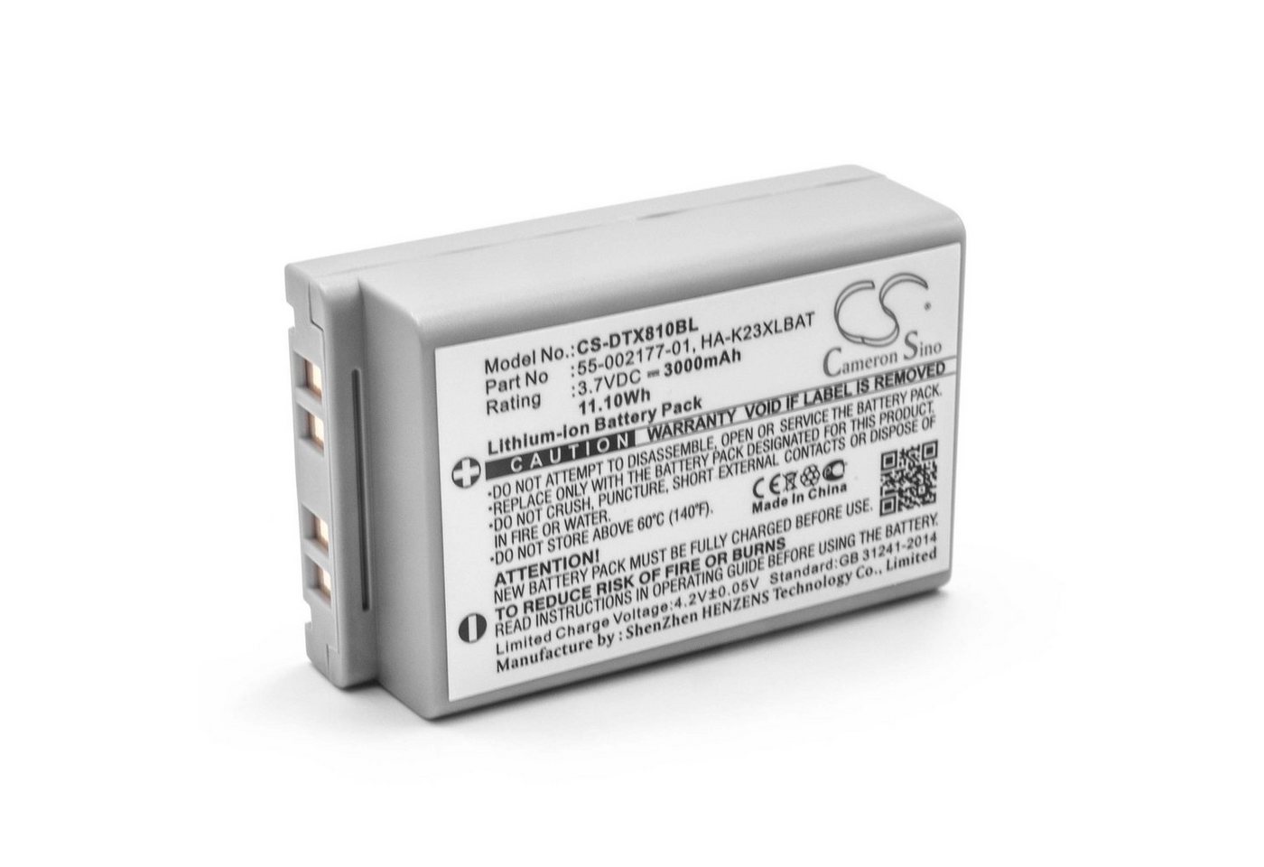 vhbw Ersatz für Casio HA-K23XLBAT, 55-002177-01 für Akku Li-Ion 3000 mAh (3,7 V) von vhbw