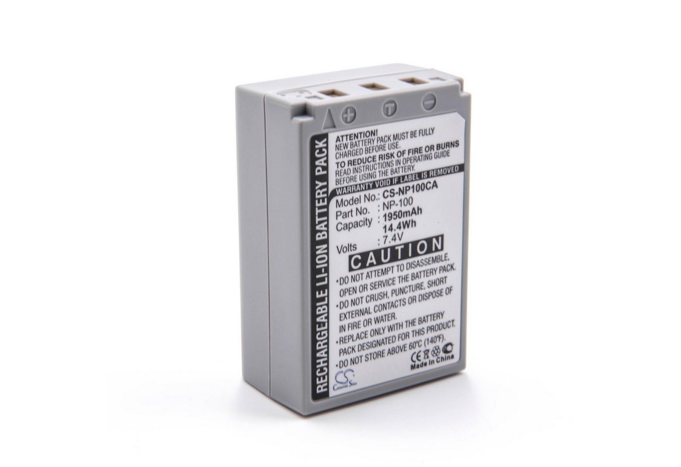 vhbw Ersatz für Casio NP-100L, NP-100 für Digitalkamera / Kamera (1950 mAh, Kamera-Akku Li-Ion 1950 mAh von vhbw