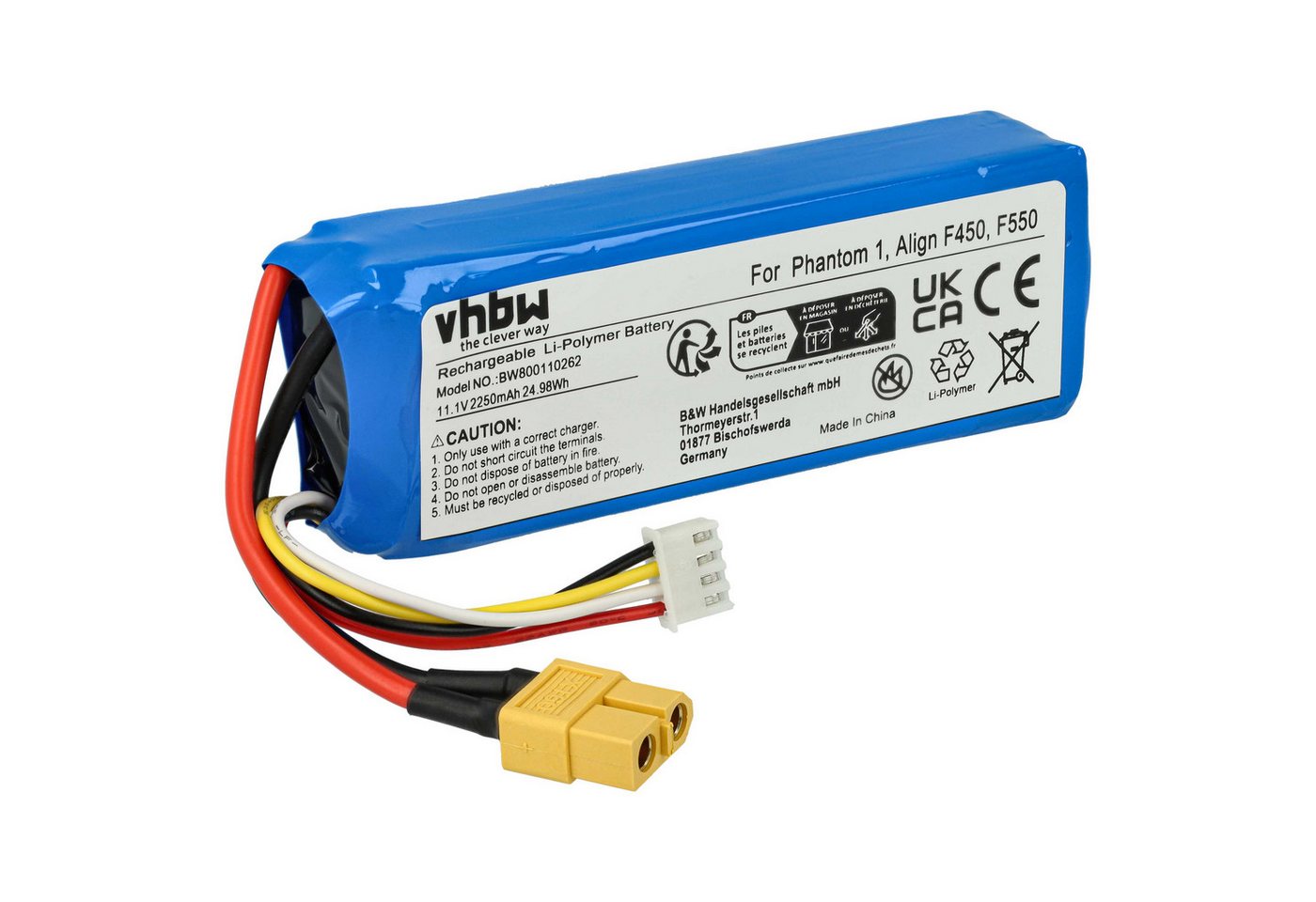 vhbw Ersatz für DJI P1-12 für Modellbau Drohne (2250 mAh, 11,1 V, Drohnen-Akku Li-Polymer 2250 mAh von vhbw