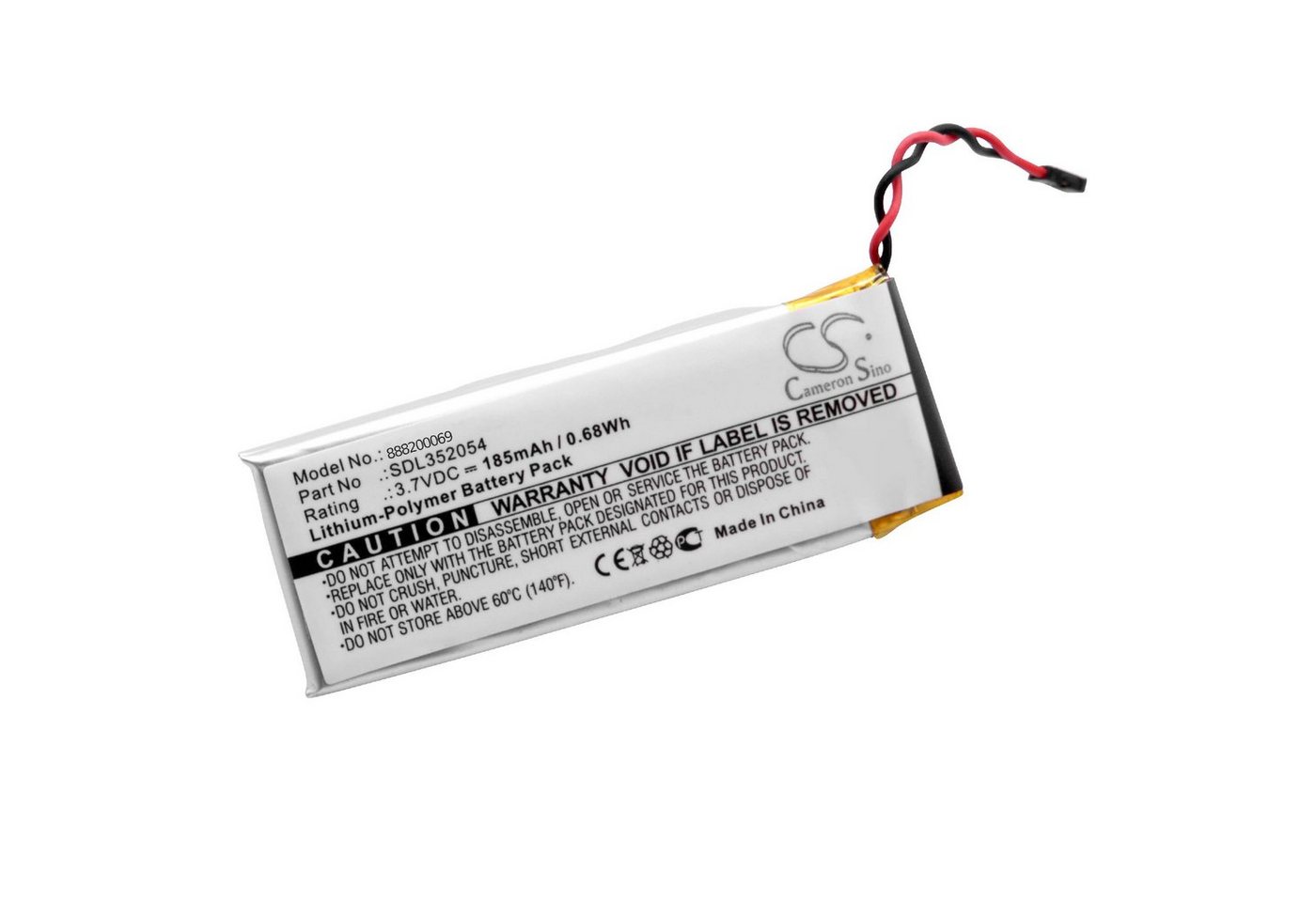 vhbw Ersatz für Flir SDL352054 für Kamera (185 mAh, 3,7 V, Li-Polymer) Kamera-Akku Li-Polymer 185 mAh von vhbw