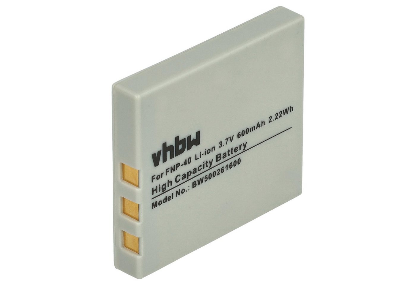 vhbw Ersatz für Fuji / Fujifilm NP-40, NP-40N für Foto / Kompaktkamera (500 Kamera-Akku Li-Ion 500 mAh von vhbw