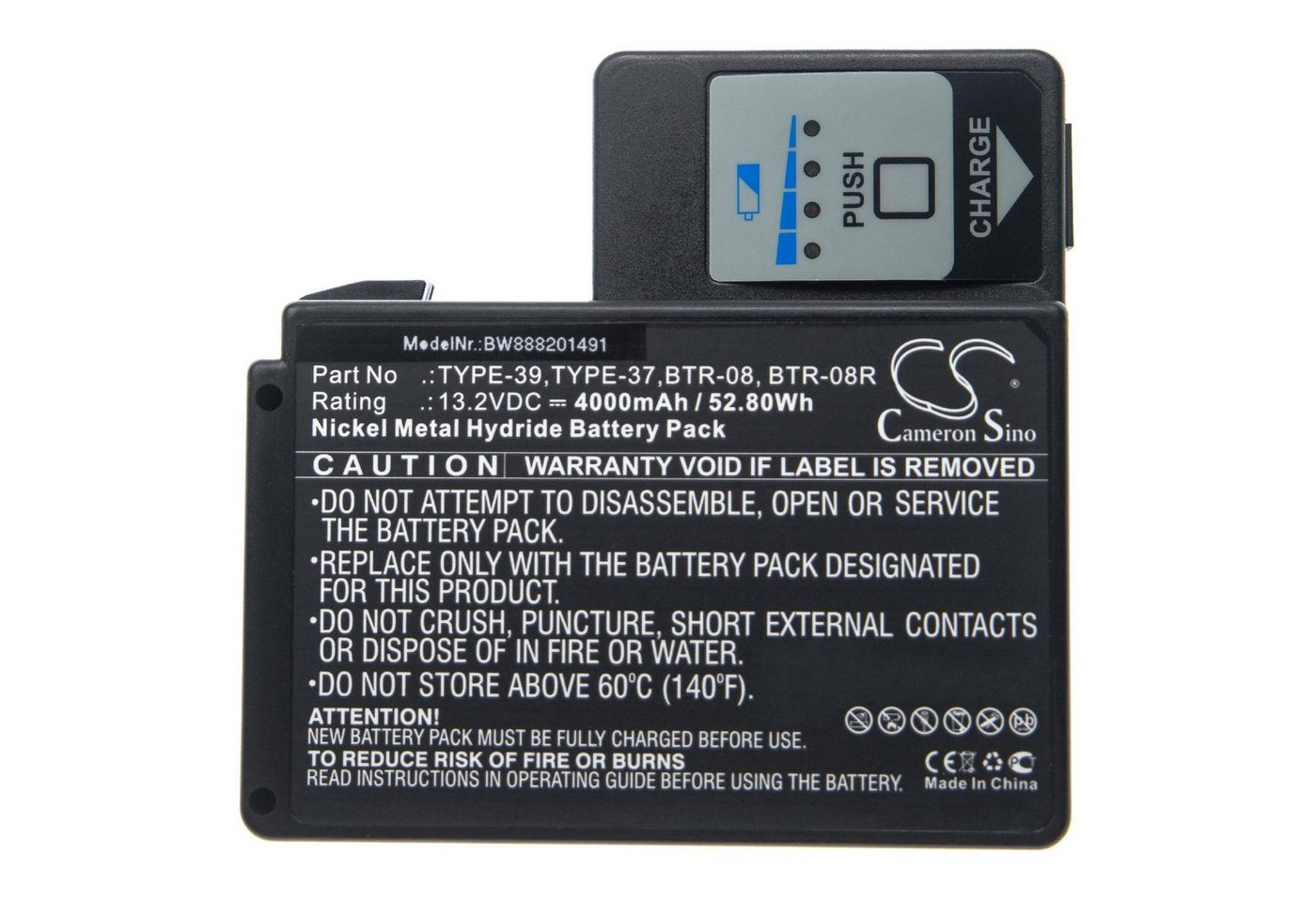 vhbw Ersatz für Fujikura BTR-10-AC, BTR-10 für Akku NiMH 4000 mAh (13,2 V) von vhbw