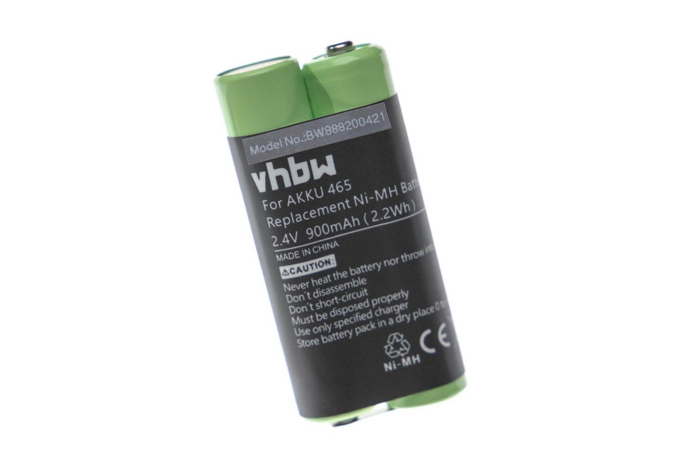 vhbw Ersatz für Grundig GZR1900, 465 für Akku NiMH 900 mAh (2,4 V) von vhbw