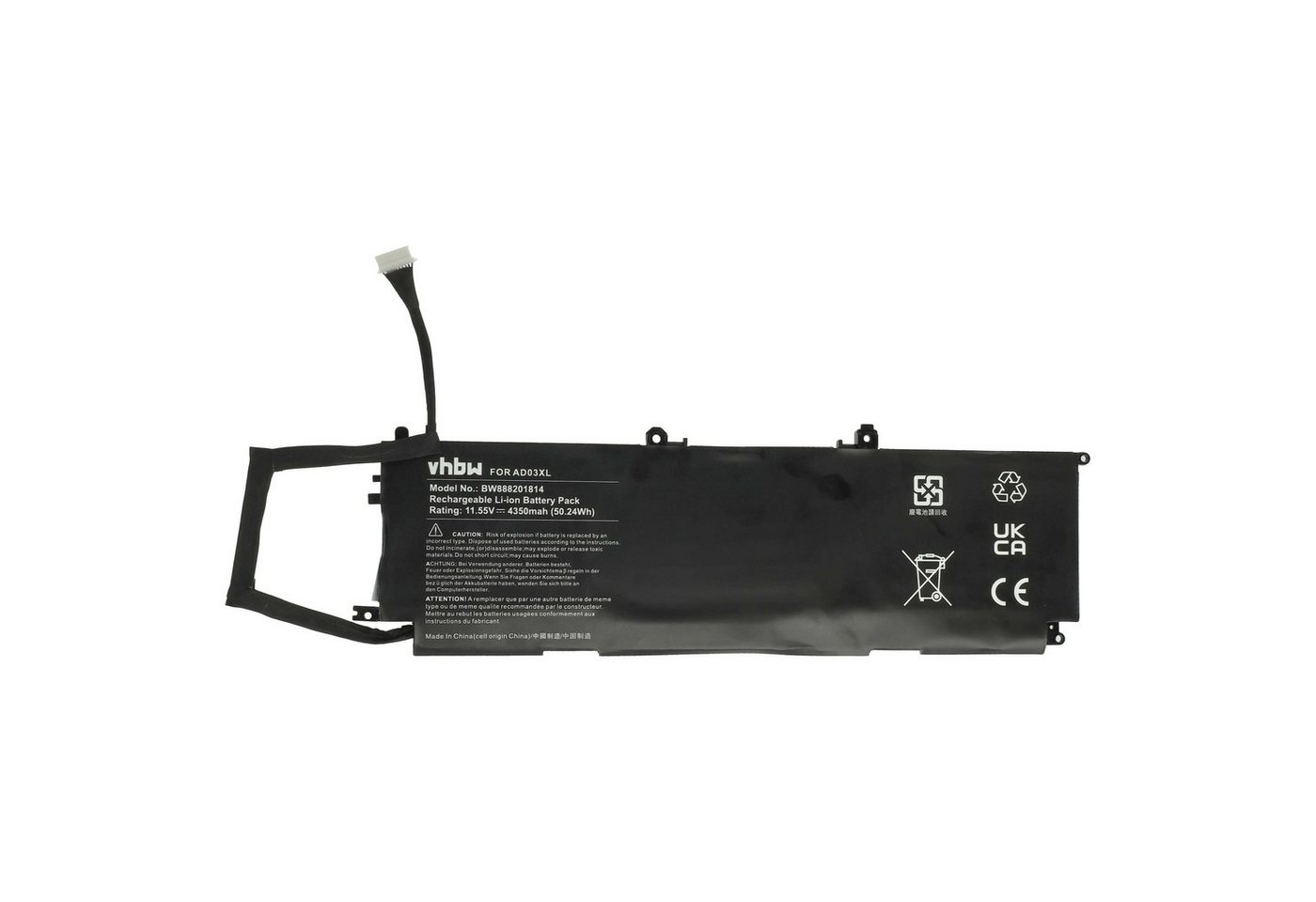 vhbw Ersatz für HP 921409-271, 921409-2C1, 921439-855, AD03051XL, AD03XL, Laptop-Akku 4350 mAh von vhbw