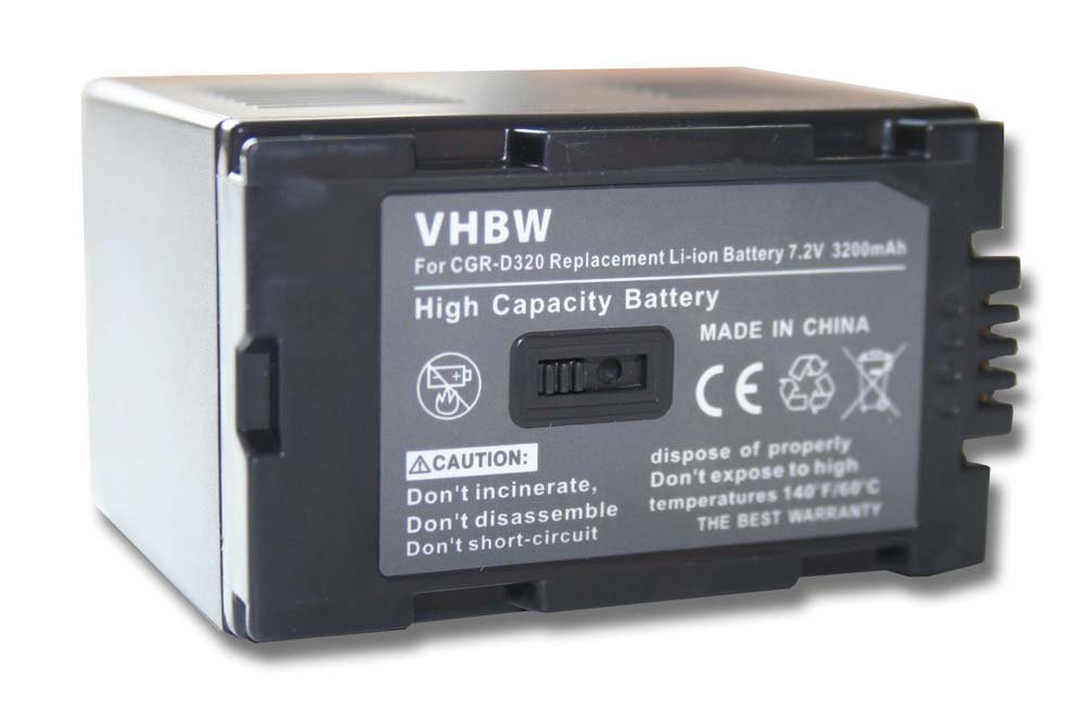 vhbw Ersatz für Hitachi DZ-BP16, DZ-BP28 für Kamera-Akku Li-Ion 3200 mAh (7,2 V) von vhbw
