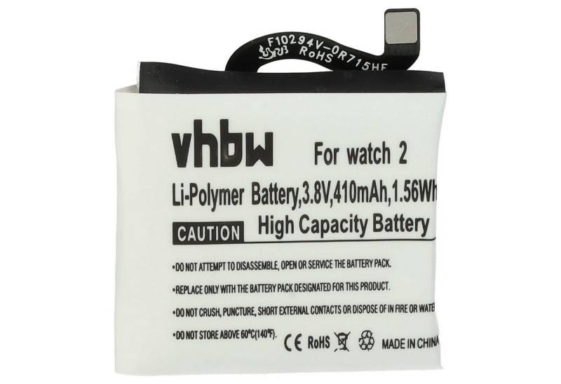 vhbw Ersatz für Huawei HB512627ECW, 1ICP5/26/27 für Smartwatch (410 mAh, Akku Li-Polymer 410 mAh von vhbw