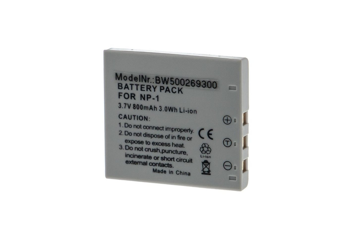 vhbw Ersatz für Konica Minolta NP-1 für Kamera (800 mAh, 3,7 V, Li-Ion) Kamera-Akku Li-Ion 800 mAh von vhbw