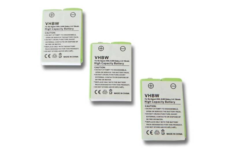 vhbw Ersatz für NS-3098, H208-25, T266 für Akku NiMH 700 mAh (2,4 V) von vhbw