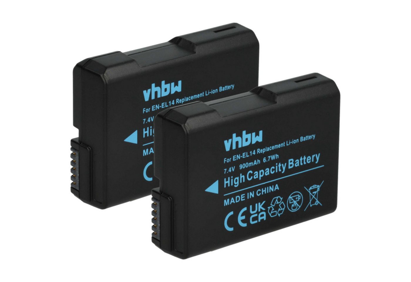 vhbw Ersatz für Nikon EN-EL14 für Kamera / Foto / Kompaktkamera (950 mAh, Kamera-Akku Li-Ion 950 mAh von vhbw