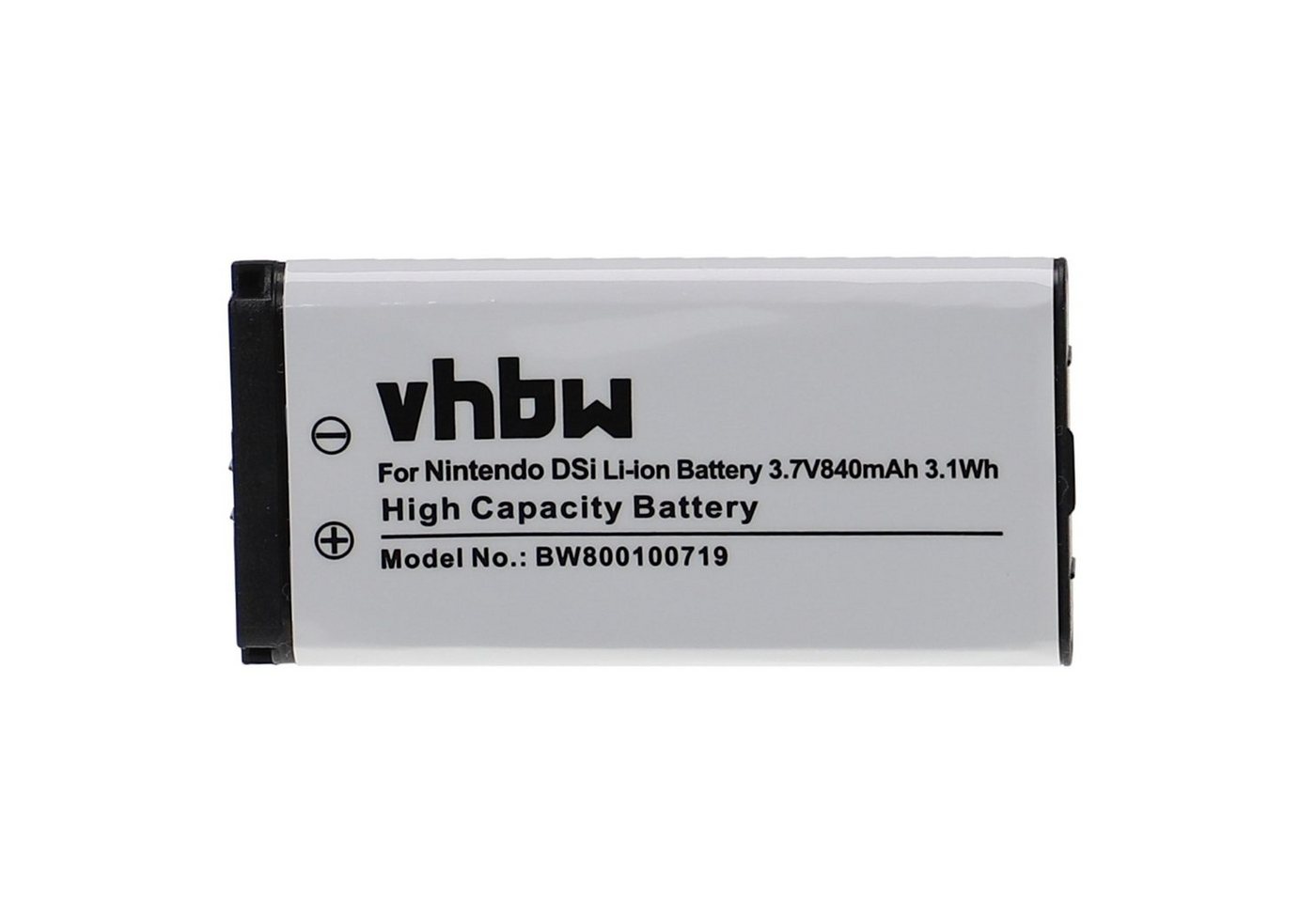 vhbw Ersatz für Nintendo TWL-001, C/TWL-A-BP, TWL-003, BOAMK01 für Akku Li-Ion 840 mAh (3,7 V) von vhbw