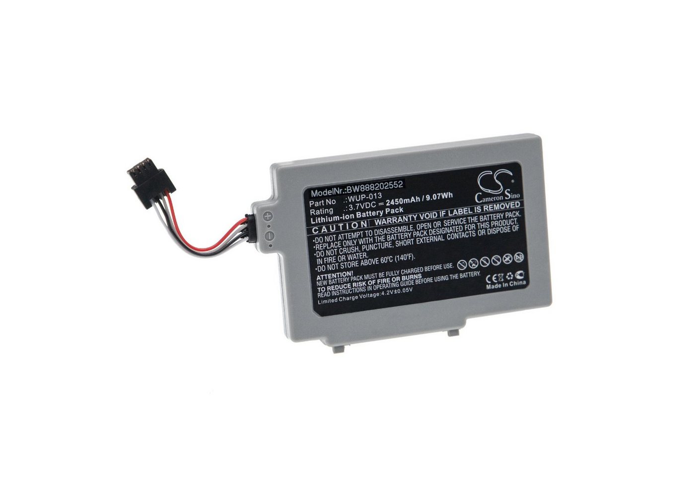 vhbw Ersatz für Nintendo WUP-013 für Akku Li-Ion 2450 mAh (3,7 V) von vhbw