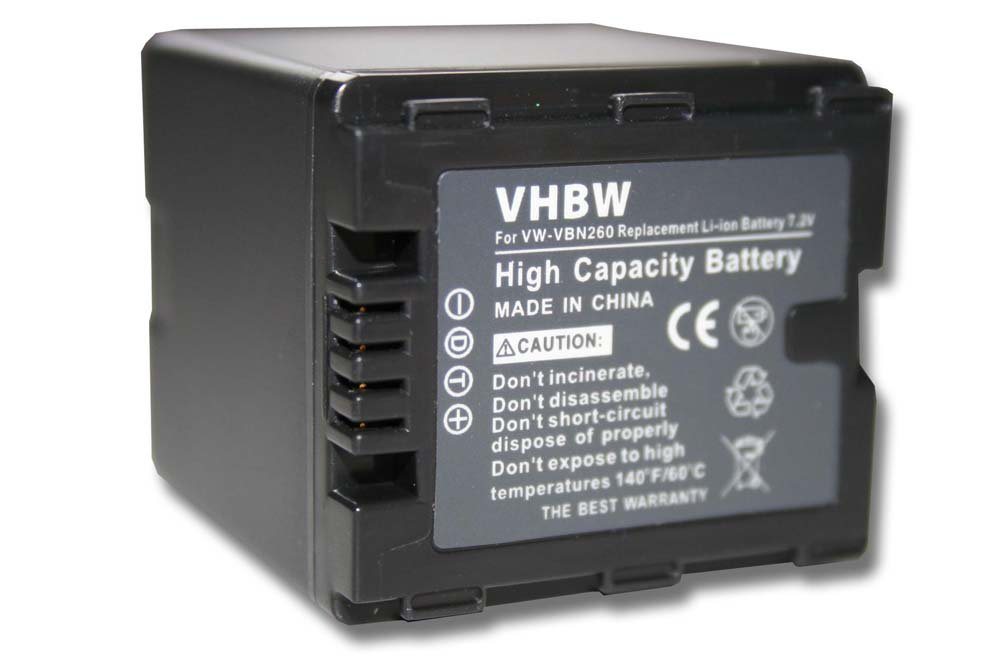 vhbw Ersatz für Panasonic VW-VBN260, VW-VBN130E-K, VW-VBN130E, VW-VBN130 Kamera-Akku Li-Ion 2200 mAh vhbw Ersatz für Panasonic VW-VBN260, VW-VBN130E-K, VW-VBN130E, VW-VBN130 Kamera-Akku Li-Ion 2200 mAh von vhbw