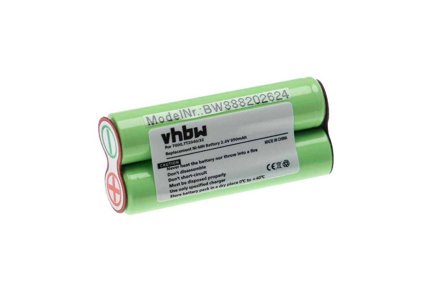 vhbw Ersatz für Philips TT2040/32 für Akku NiMH 950 mAh (2,4 V) von vhbw