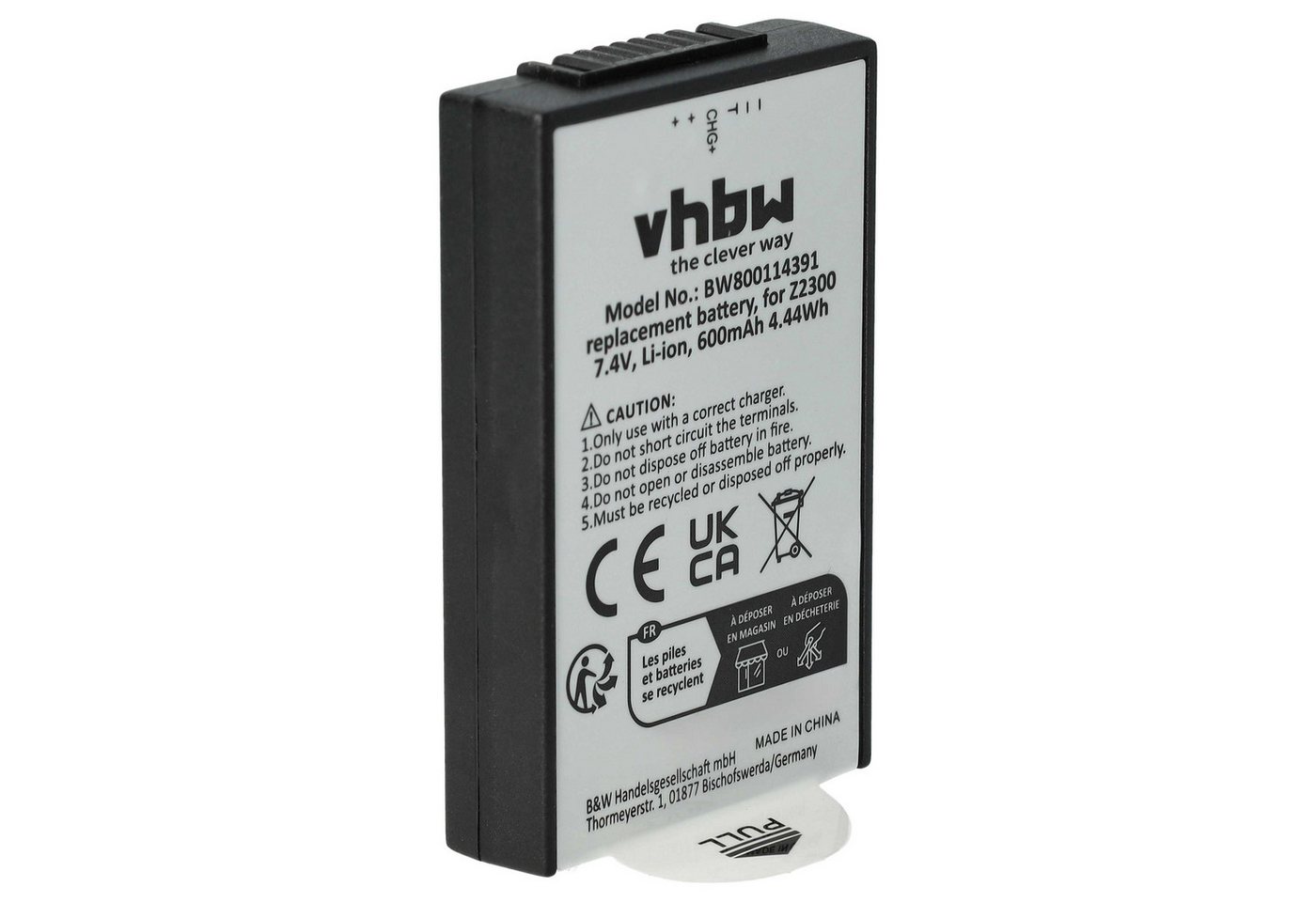 vhbw Ersatz für Polaroid CZA-05300 für Kamera-Akku Li-Ion 600 mAh (7,4 V) von vhbw